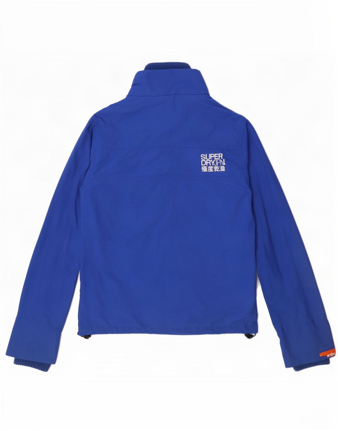 Damska kurtka przeciwdeszczowa Superdry UK 12, średni niebieski nylon