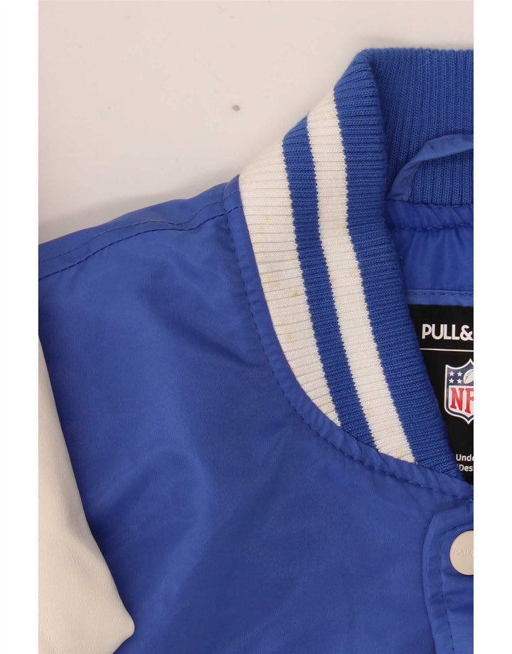 Męska kurtka Pull & Bear Los Angeles Rams Varsity UK 38 Medium Blue Sports