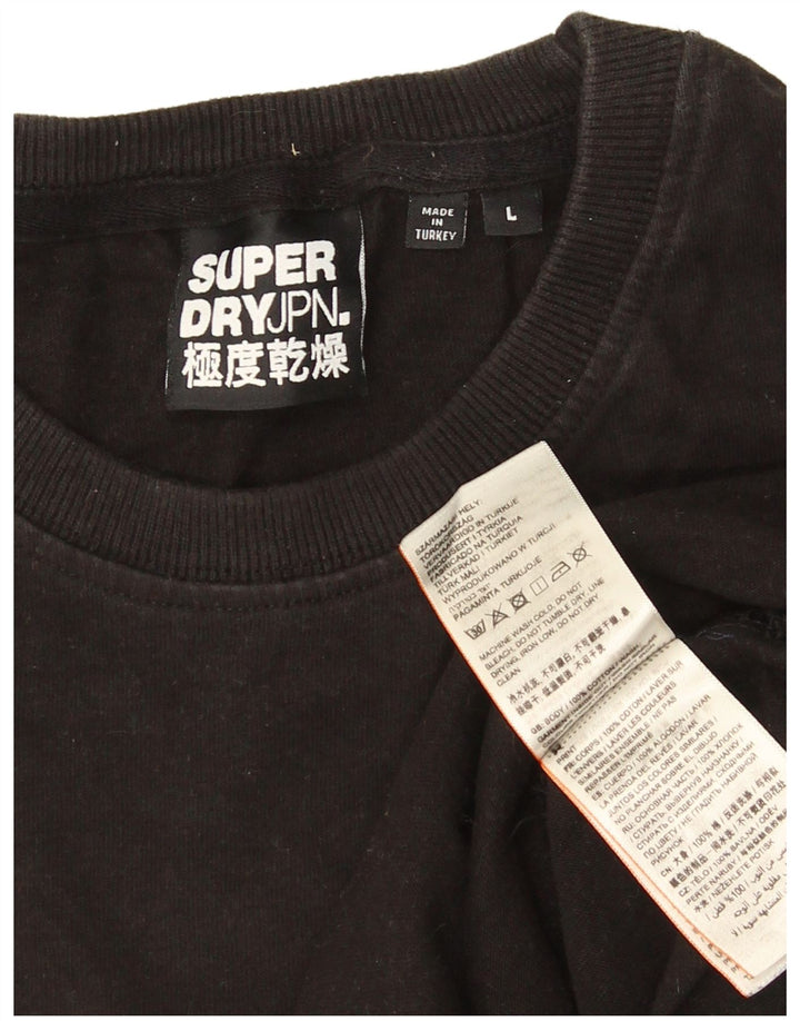 Męski T-shirt Superdry, duży, czarny, poliester