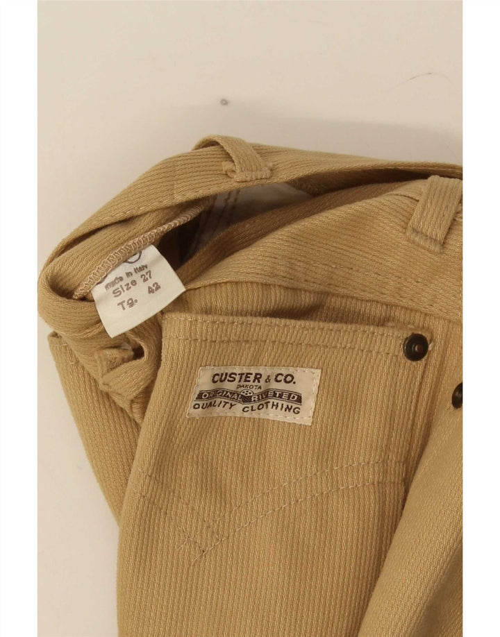 Vintage damskie spodnie typu bootcut W27 L32 brązowe