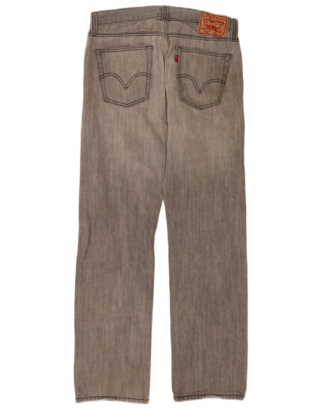 Męskie jeansy Levi's 514 Slim Straight W32 L32 Szara bawełna