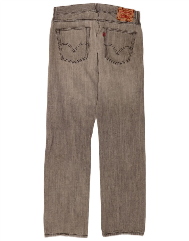 Męskie jeansy Levi's 514 Slim Straight W32 L32 Szara bawełna