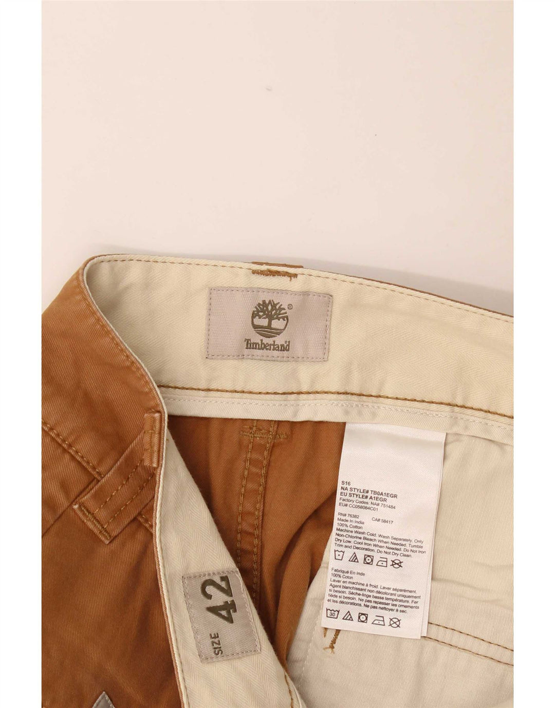 Męskie spodenki cargo Timberland W42 2XL Brązowa bawełna
