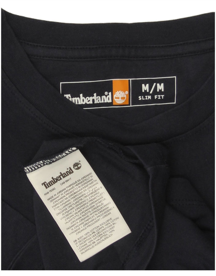 T-shirt męski TIMBERLAND o dopasowanym kroju, średni, granatowy, bawełniany