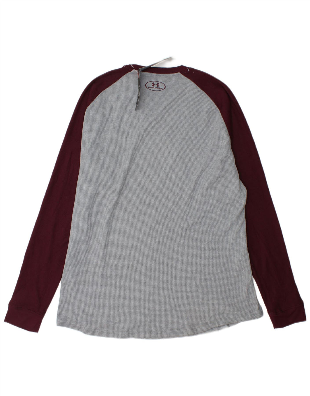 UNDER ARMOUR Męski top z długim rękawem XL, szary, z blokami kolorów, poliester