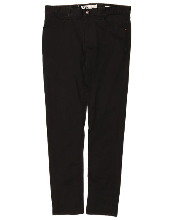 Męskie spodnie typu slim casual Zara EU 42 Large W32 L30 Biała bawełna