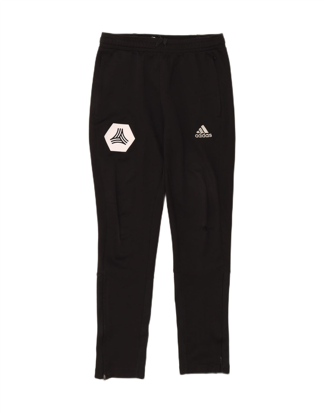 ADIDAS Boys Tracksuit Trousers 12-13 Years Black Polyester Vintage Adidas and Second-Hand Adidas from Messina Hembry 