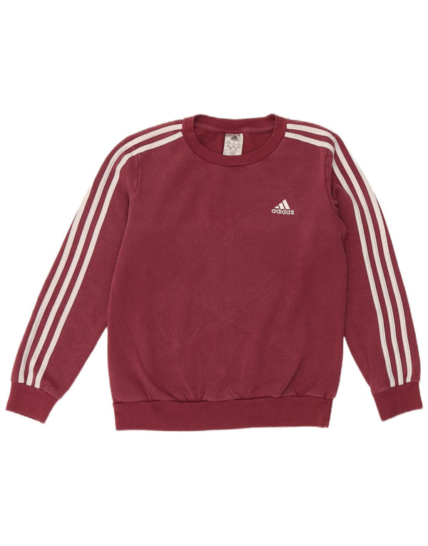 Damska bluza ADIDAS Sweter UK 8/10 Mała Burgundowa Bawełniana