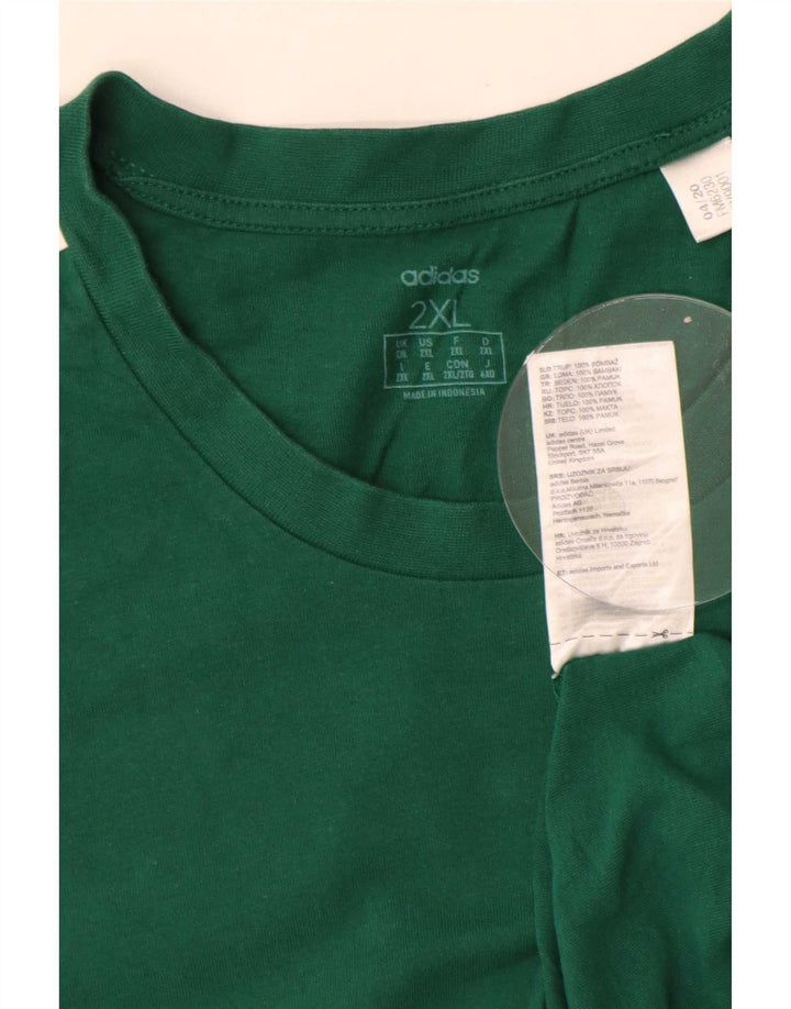 Adidas Męska koszulka Top 2XL Zielona bawełna