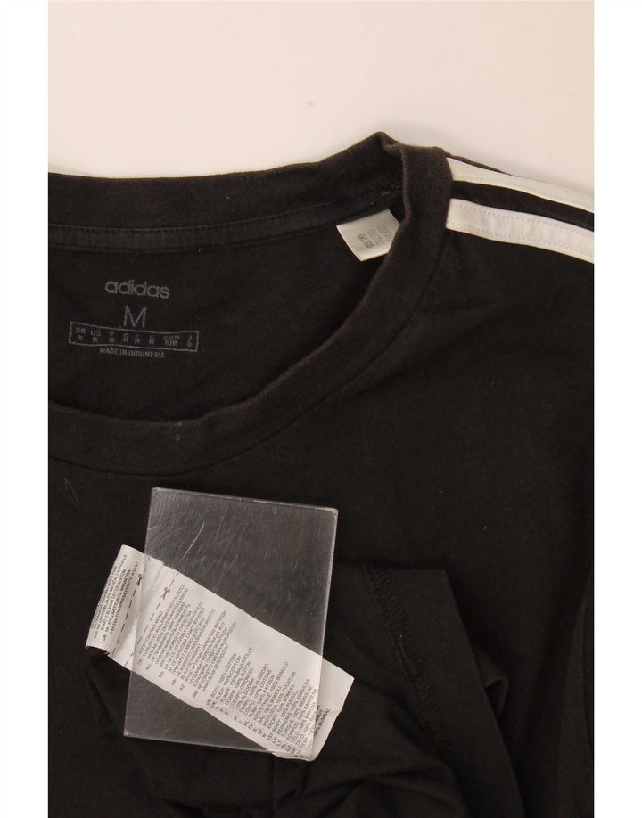 Adidas Męski T-shirt Top Średni Czarny Bawełniany