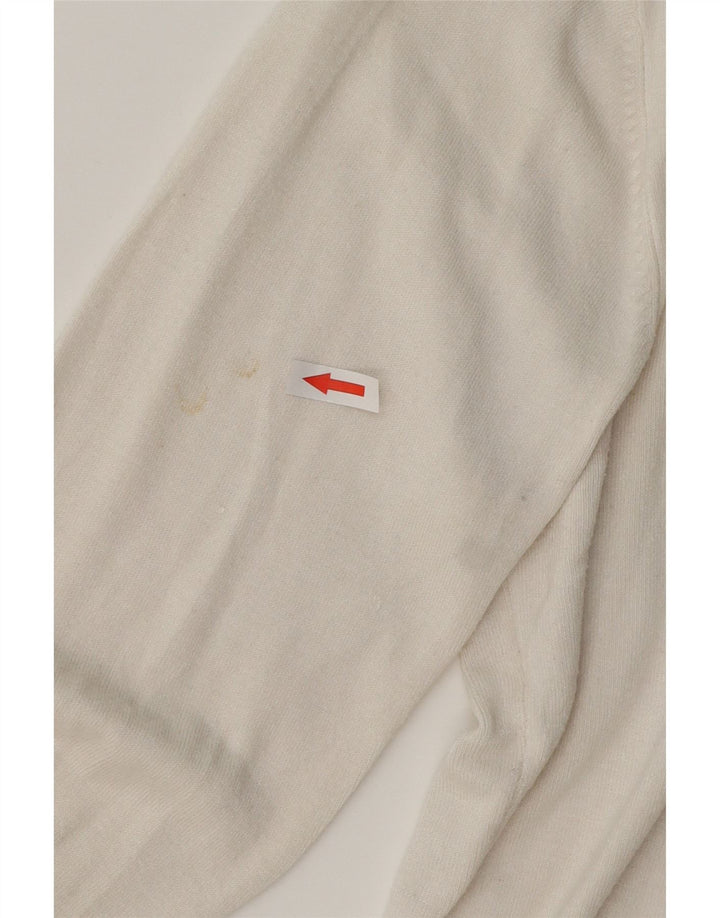 Sweter damski Zara Cardigan UK 16, duży, biały, sztuczny jedwab