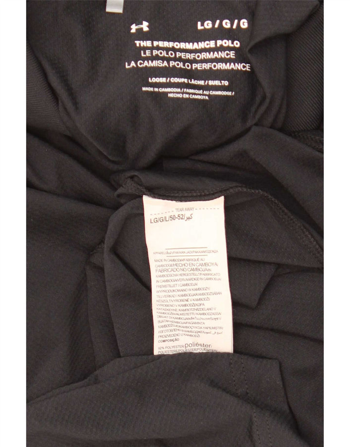 Męska koszulka polo Under Armour, duża, czarna, z poliestru