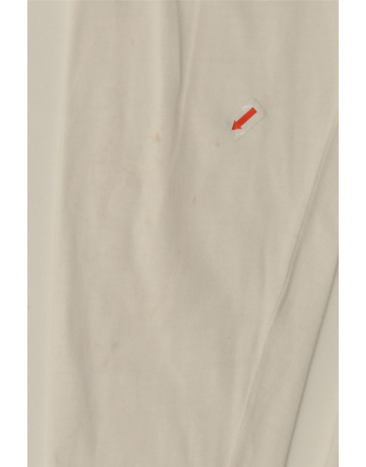 MEDICO Womens Graphic Top Long Sleeve EU 40 Medium Off White Floral Cotton Vintage Medico and Second-Hand Medico from Messina Hembry 