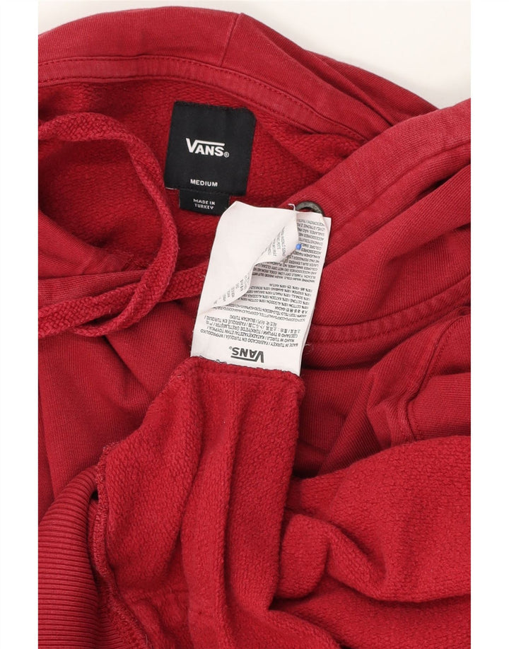 Męski sweter z kapturem Vans z grafiką, średnio czerwony, bawełniany