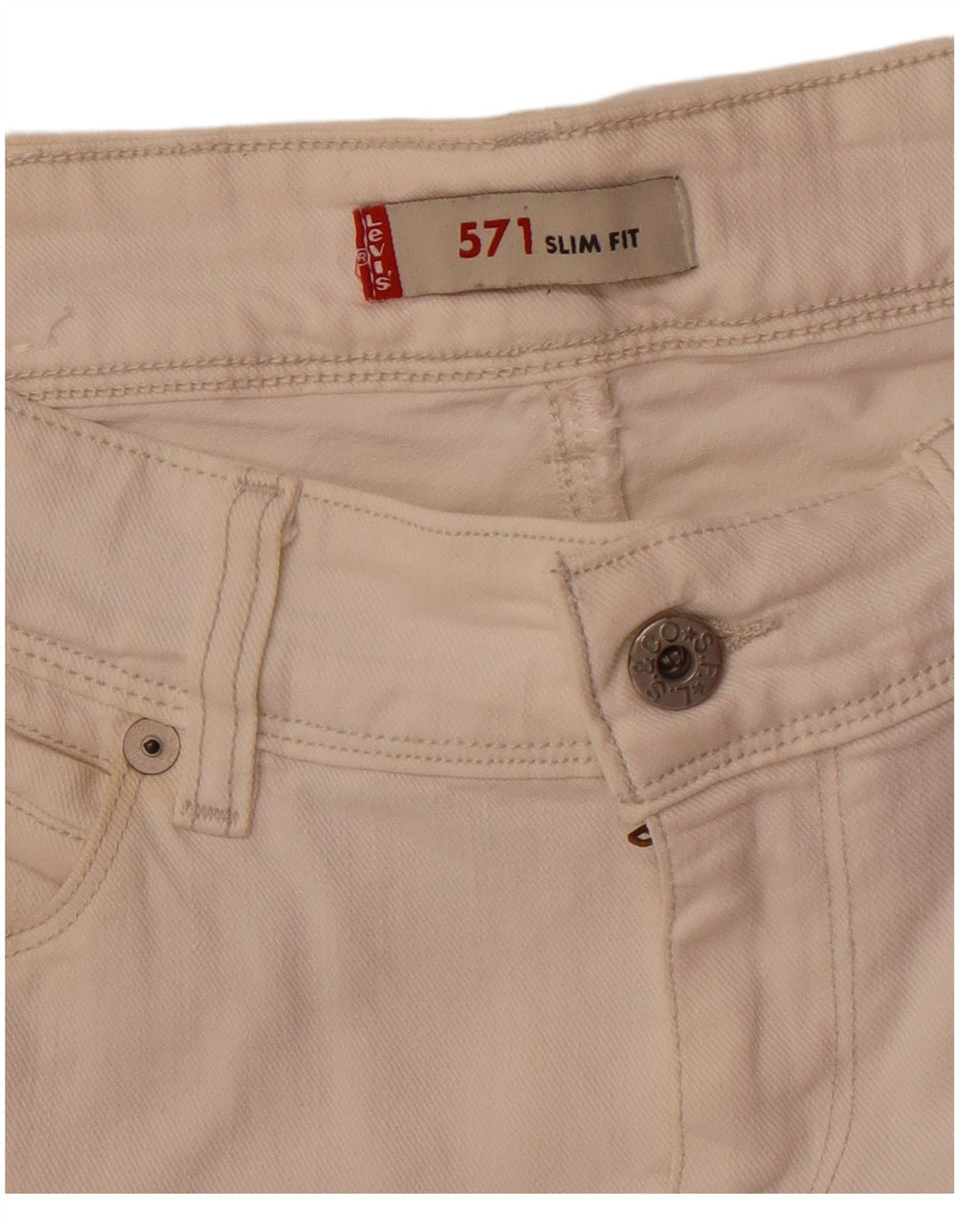 Męskie jeansy Levi's 571 Slim W30 L33 Off White