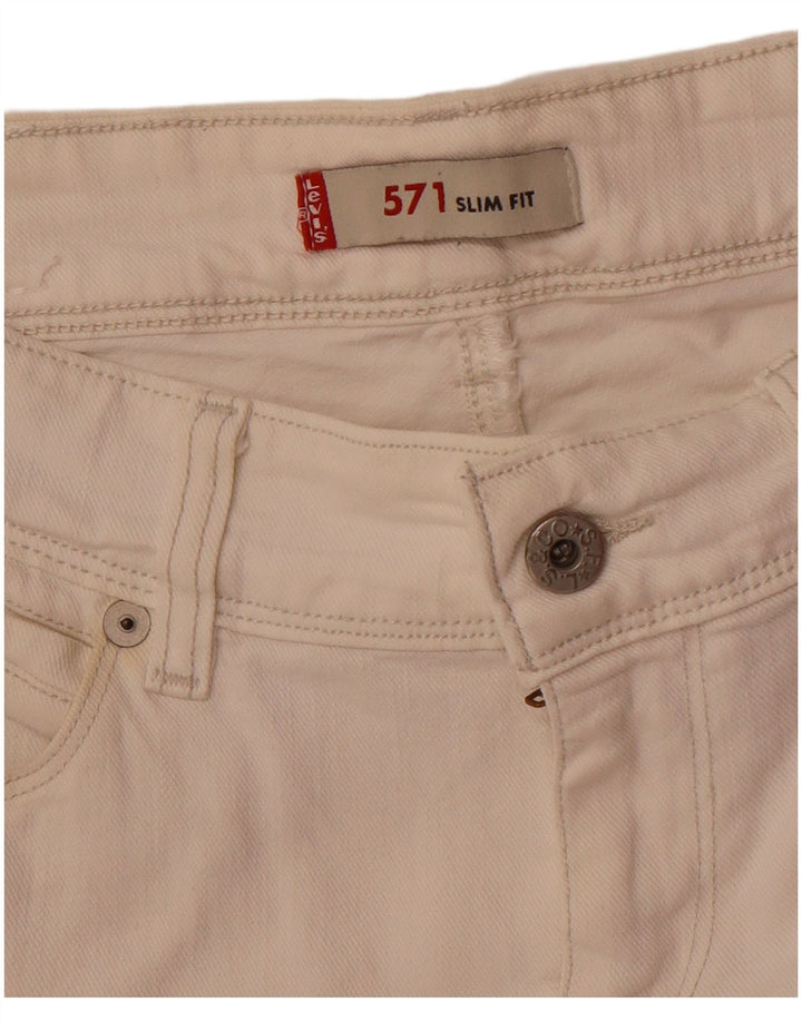 Męskie jeansy Levi's 571 Slim W30 L33 Off White