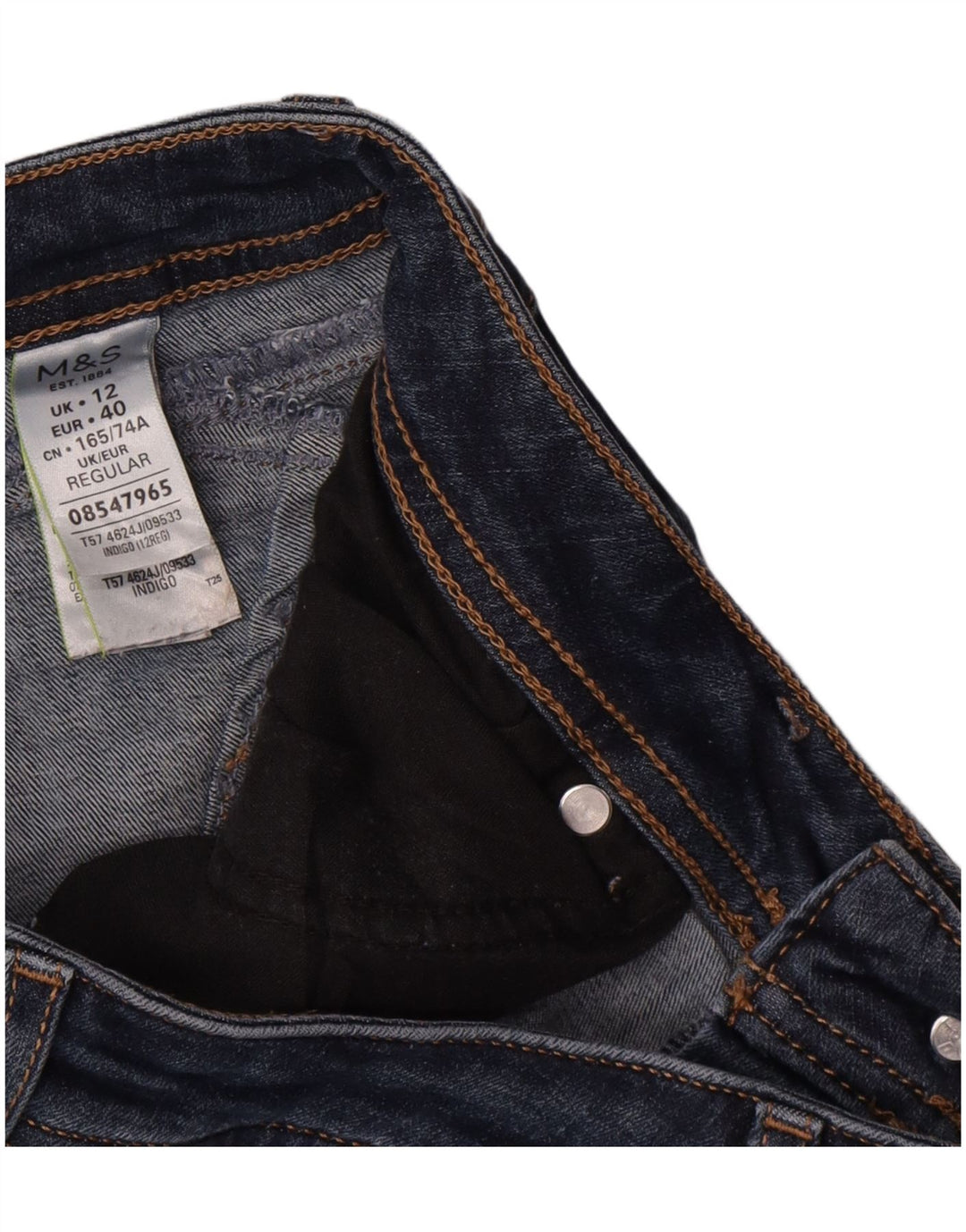 Marks & Spencer Damskie Per Una Slim Jeans UK 12 Medium W32 L30 Granatowe