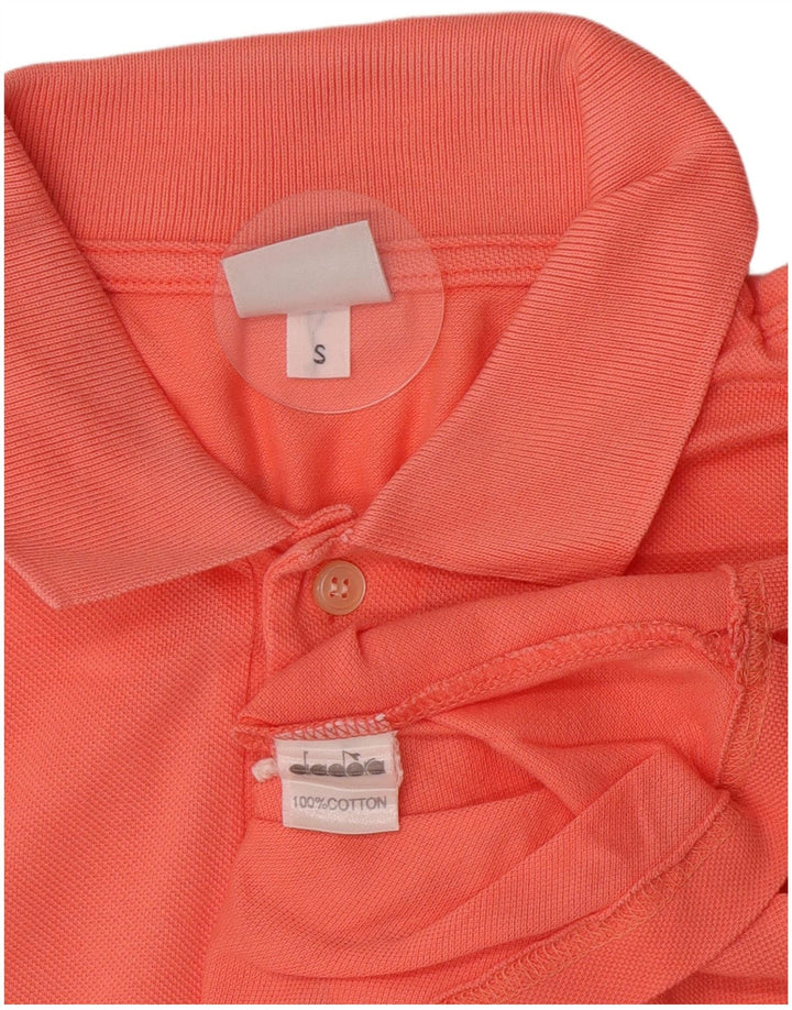 Męska koszulka polo Diadora, mała, różowa, bawełniana