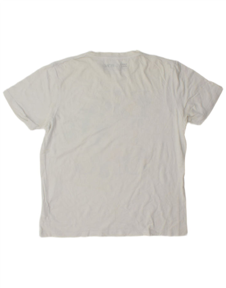 Męski T-shirt z grafiką Billabong, duży, biały, bawełniany
