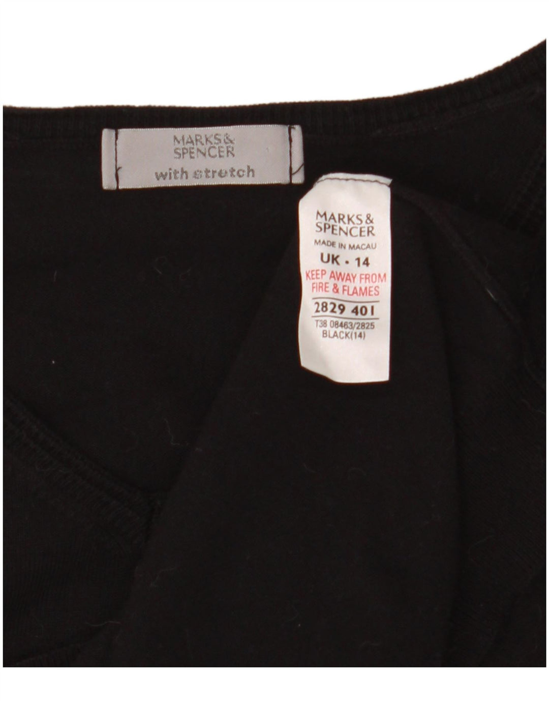 Marks & Spencer Damski sweter z dekoltem w kształcie litery V, UK 14, średni czarny