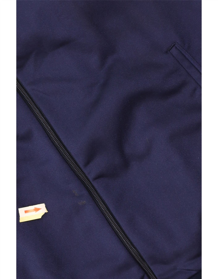 Męska kurtka dresowa ASICS z grafiką, duża granatowa, poliamidowa