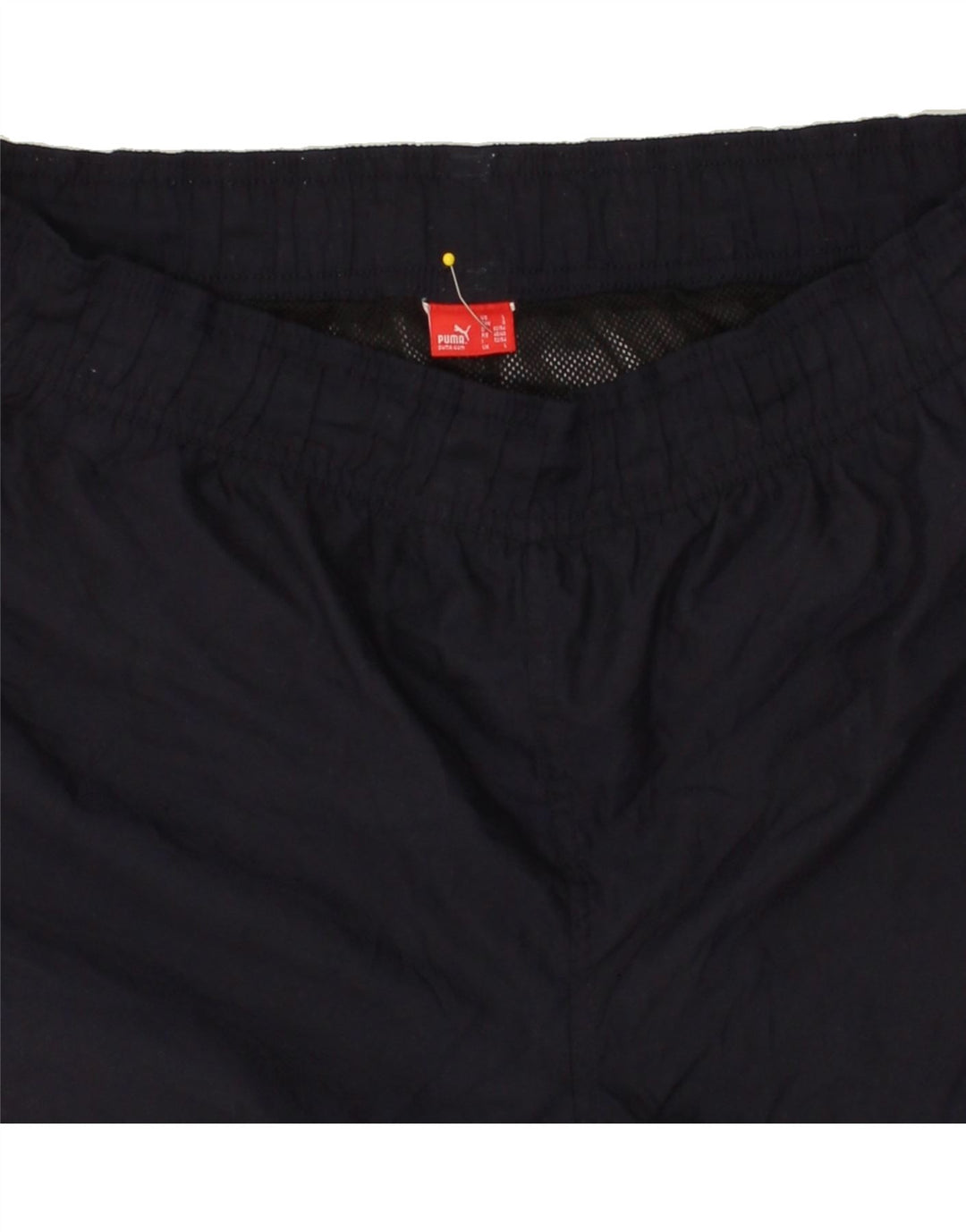 PUMA Mens Graphic Sport Shorts Large Navy Blue Polyester Vintage Puma and Second-Hand Puma from Messina Hembry 