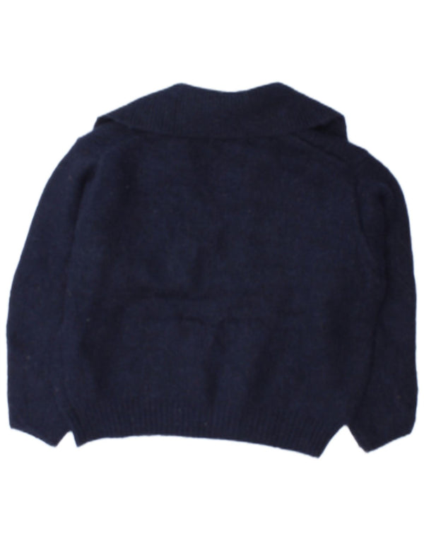 Damski sweter z golfem Zara UK 16, duży, granatowy, poliester