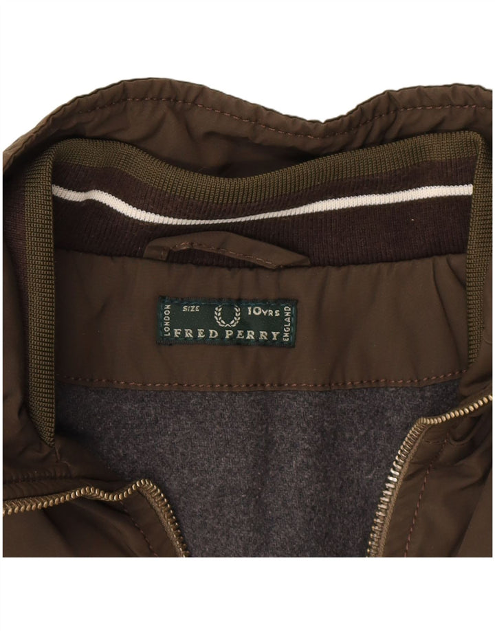 Chłopięca kurtka bomber Fred Perry 9-10 lat, bawełna khaki