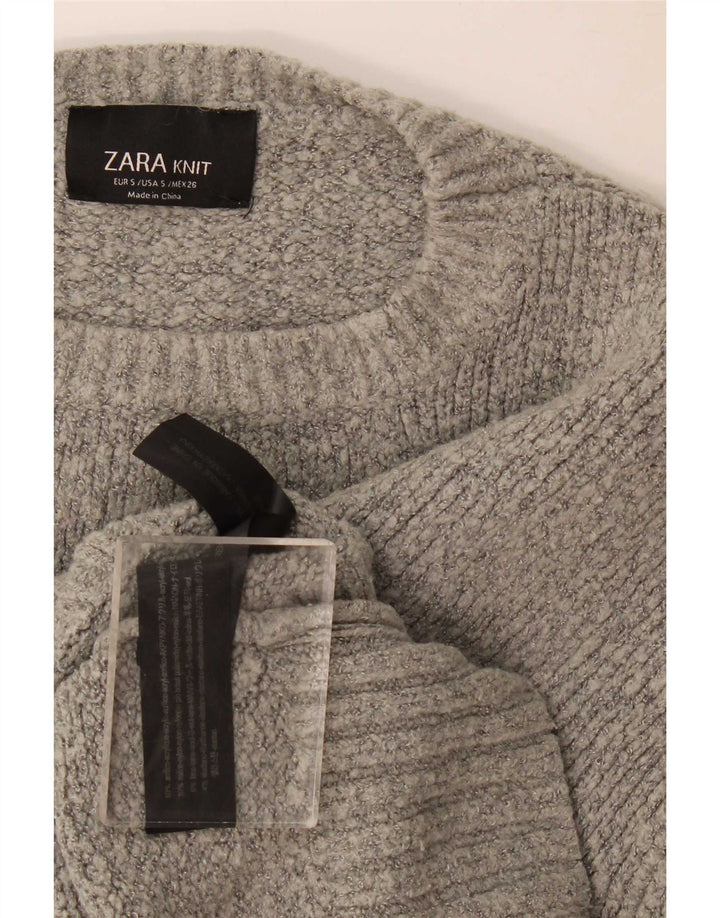 Sweter damski Zara Oversize z okrągłym dekoltem UK 10 Small Grey Flecked