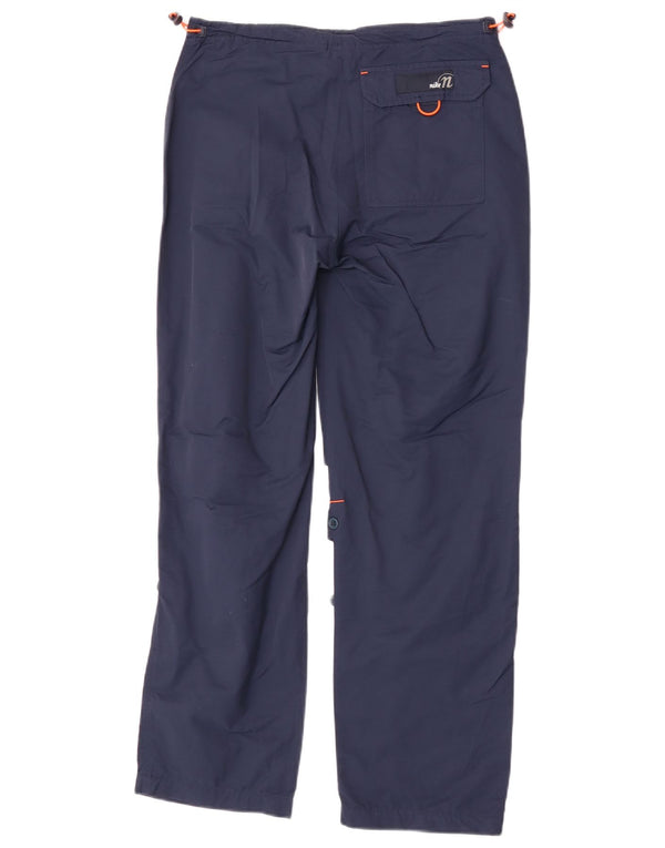 Spodnie damskie Nike proste US 12/14 duże W30 L28 niebieska bawełna
