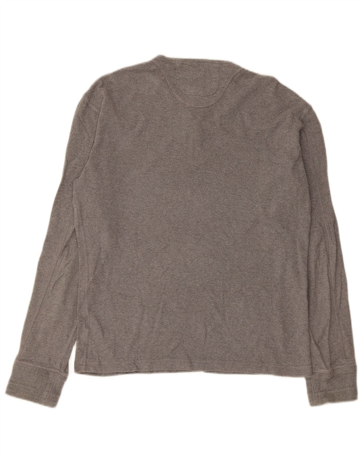 Męski top Superdry z długim rękawem XL, szary, bawełniany