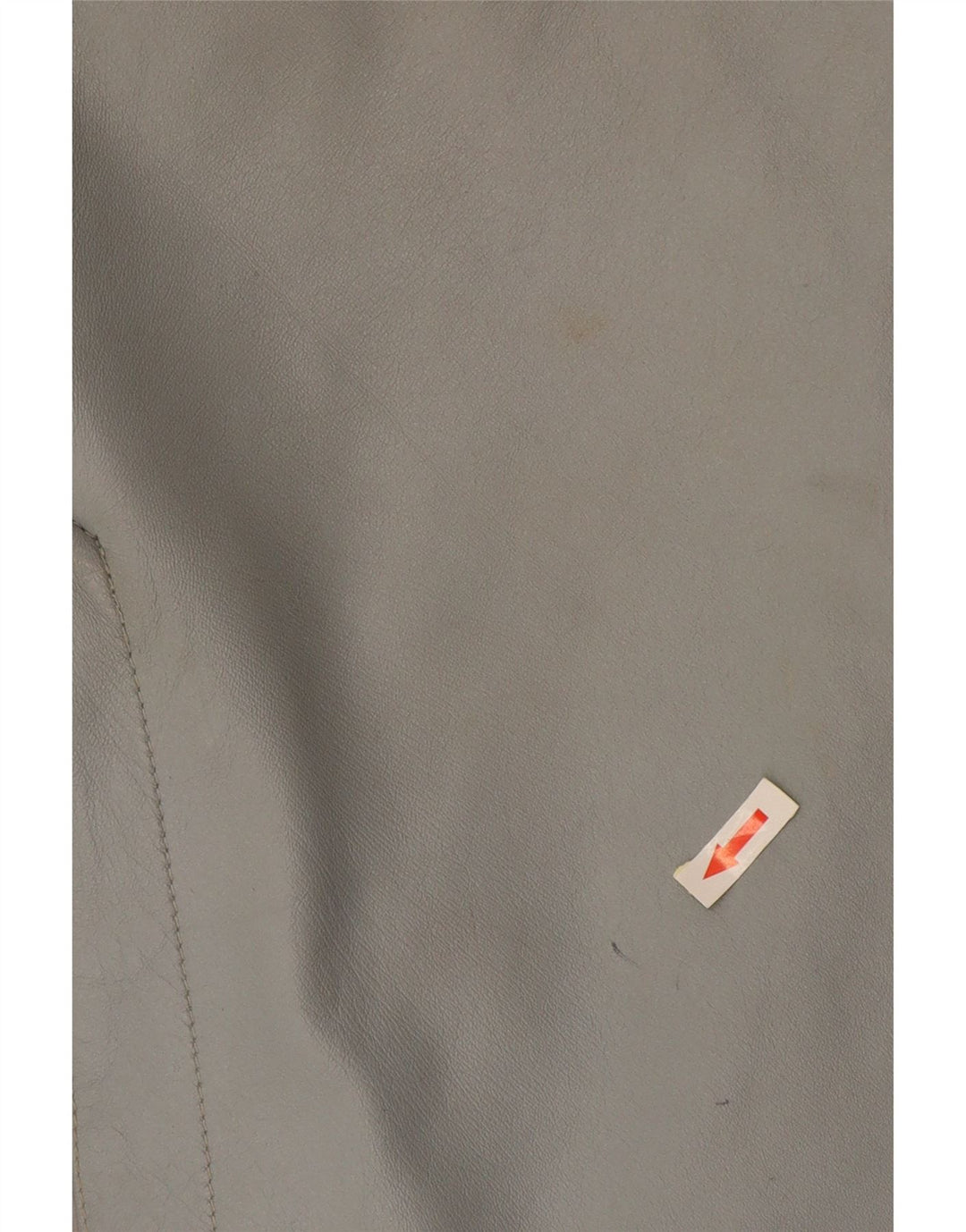 Vintage damska skórzana spódnica W36 XL szara skóra