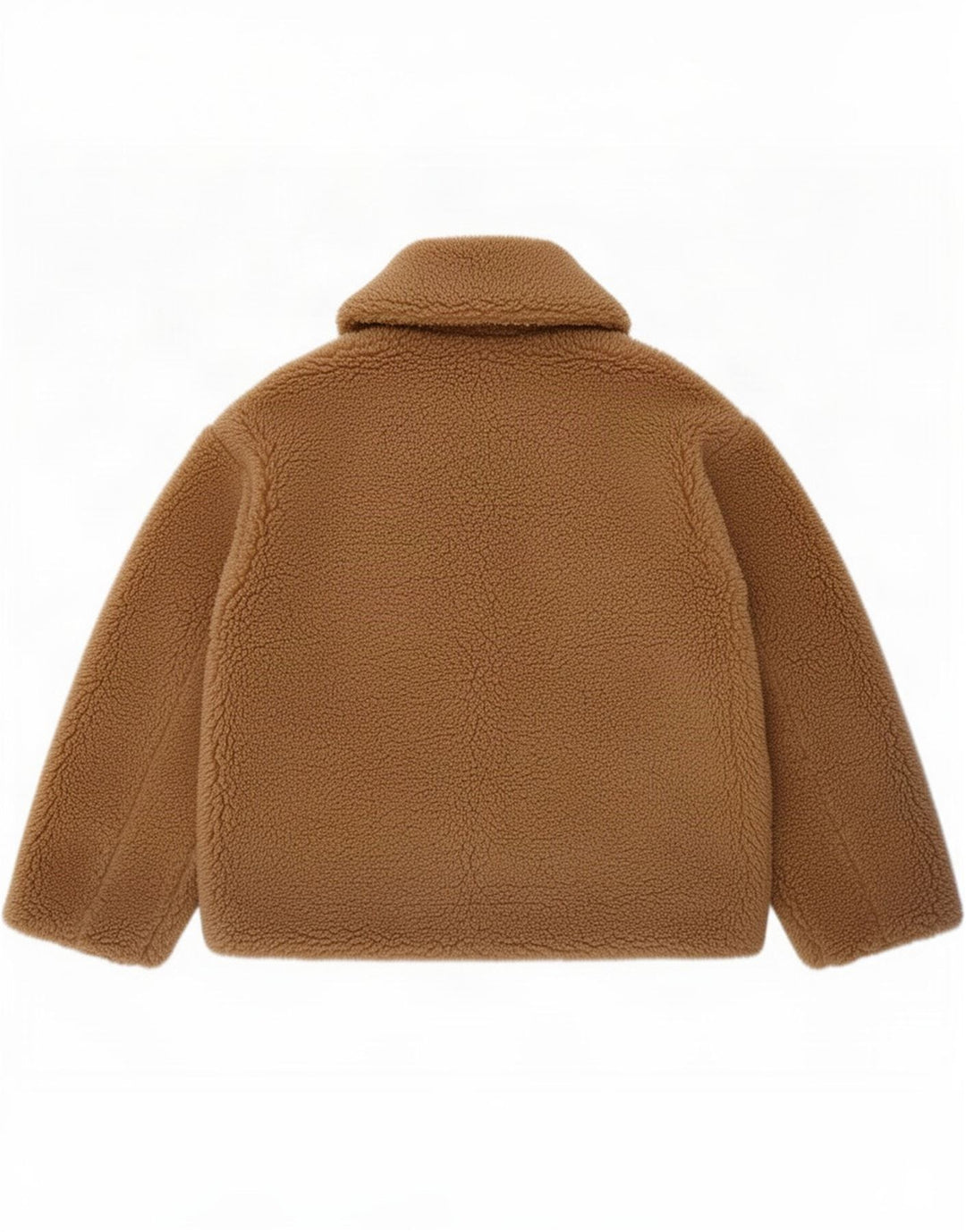 Damska kurtka oversize Sherpa Zara UK 6 XS, brązowa, poliester