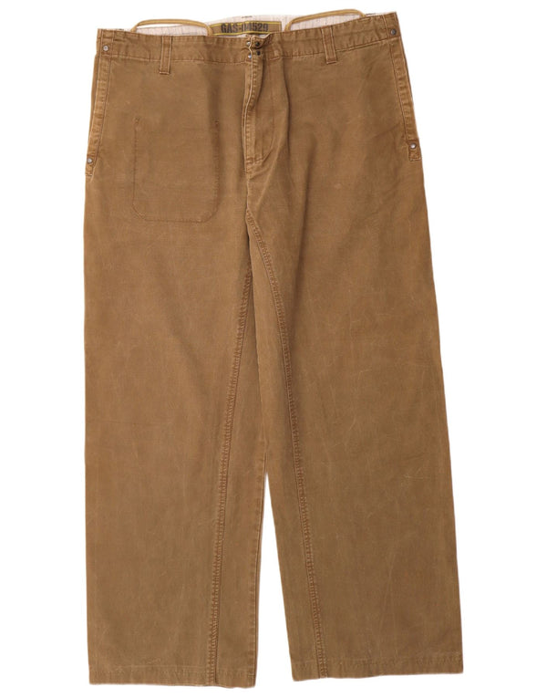 Spodnie damskie Gas Straight Chino 2XL W38 L30 Beżowa bawełna