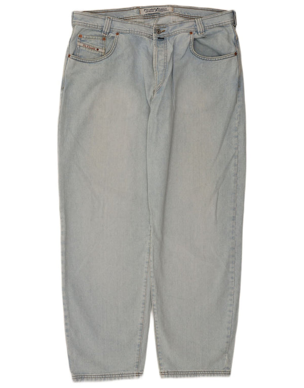 PICALDI Męskie luźne dżinsy W40 L32 Niebieskie bawełniane