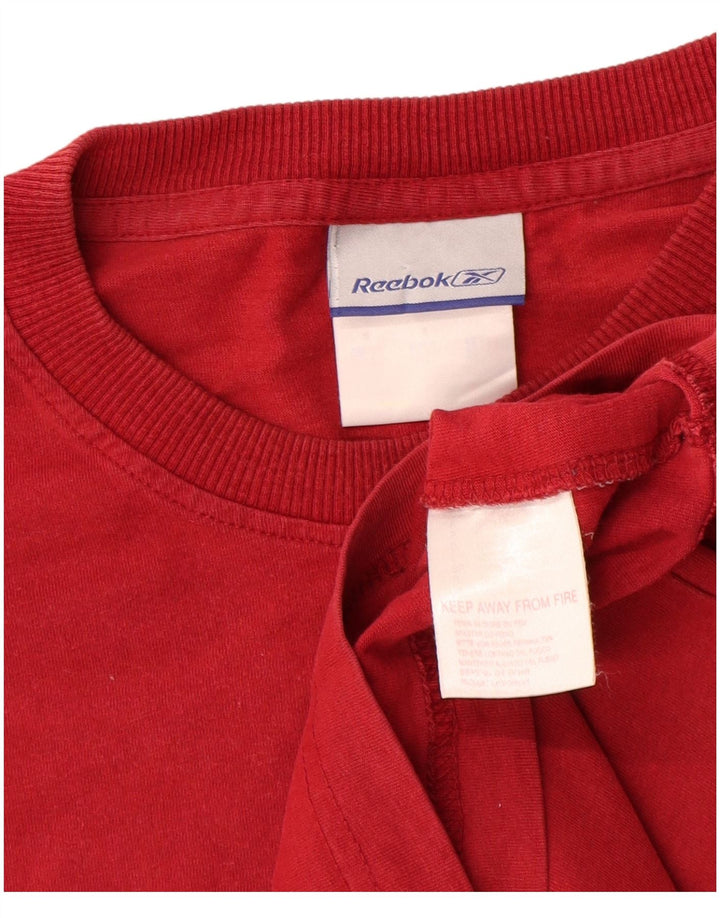 T-shirt męski Reebok Top, mały, czerwony, bawełniany