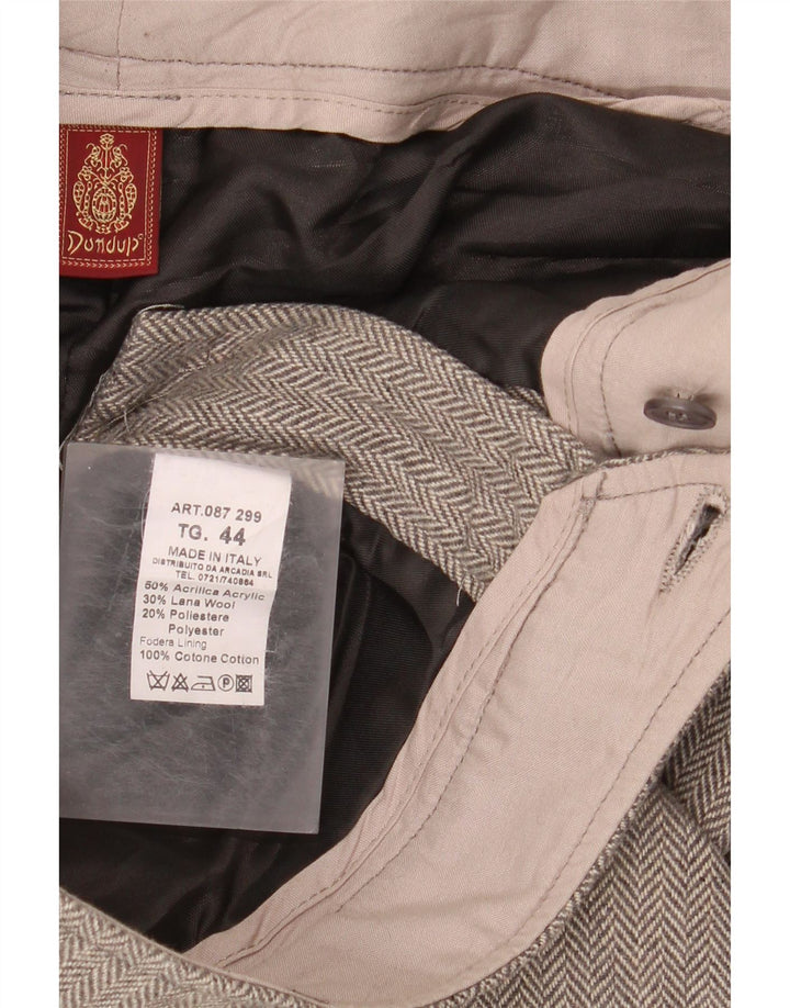 Damskie spodnie typu casual Bootcut IT 44 Medium W34 L32 Szara jodełka