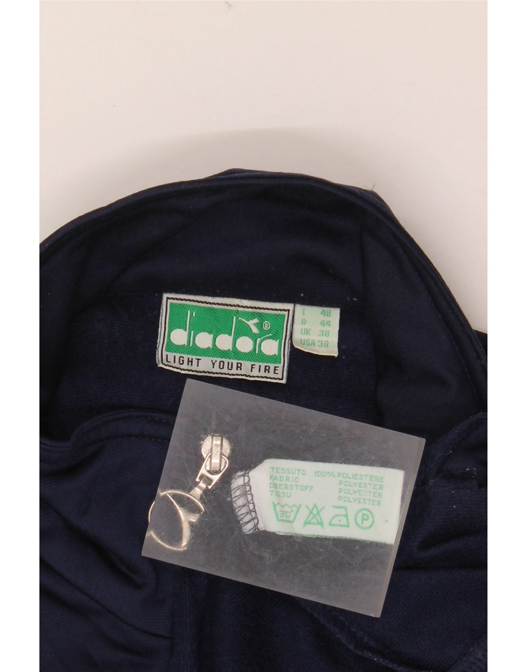Męska kurtka dresowa DIADORA UK 38, średni granat, blok kolorów