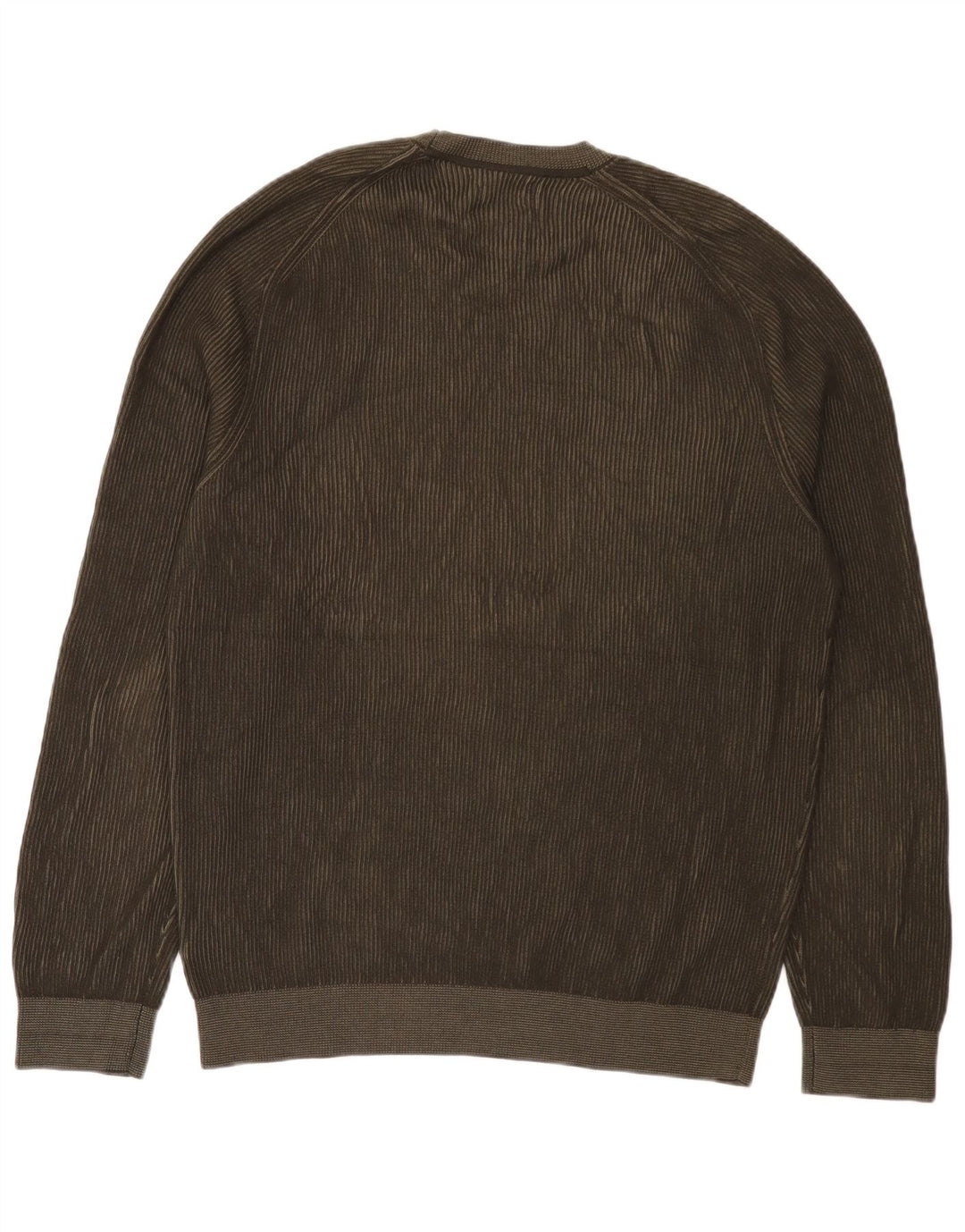 Męski sweter Massimo Dutti z okrągłym dekoltem XL, bawełniany khaki