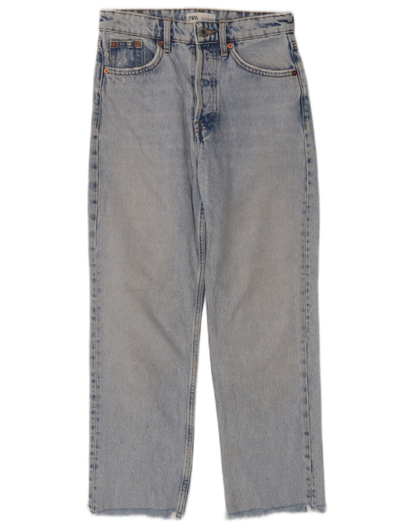 Dżinsy damskie Zara Crop Straight EU 34 2XS W24 L25 Niebieskie
