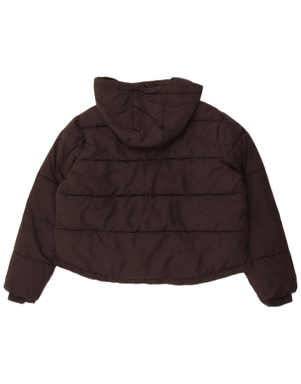 French Connection Womens Oversized Crop Padded Jacket UK 16 Large Black