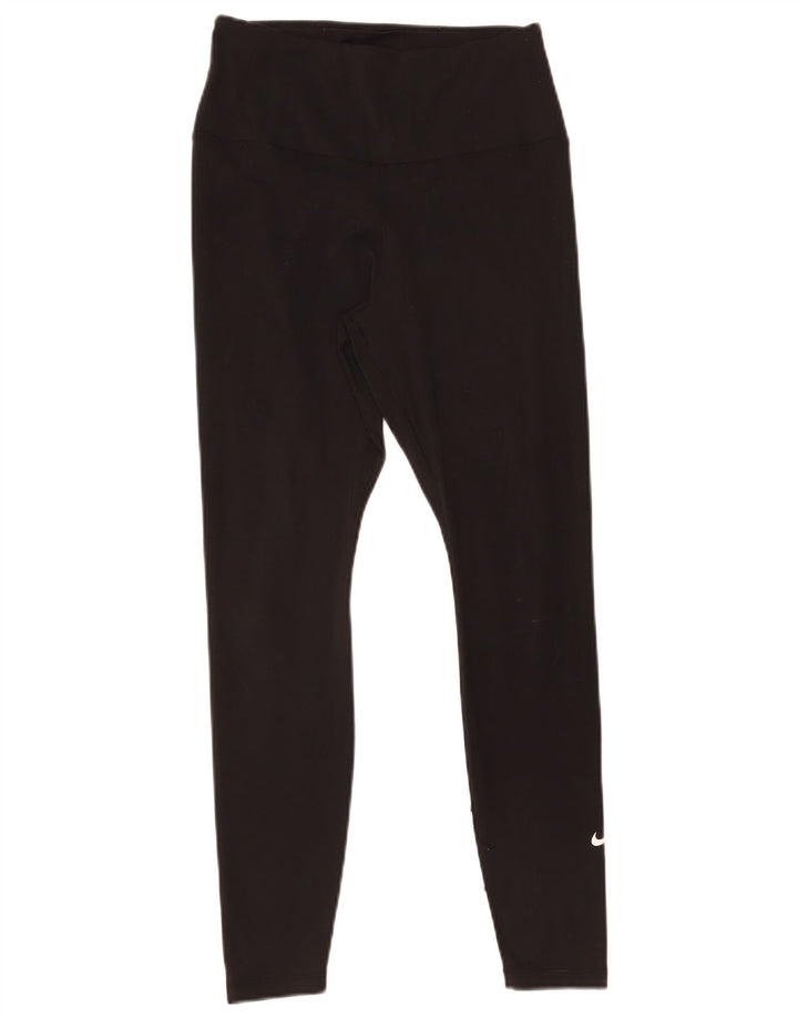 Damskie legginsy Nike Dri Fit UK 12, średni czarny poliester