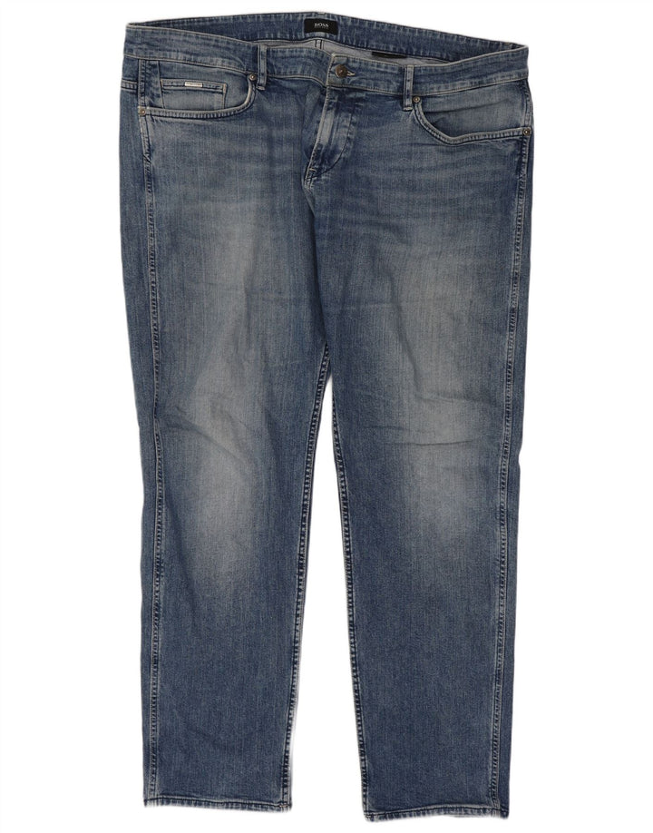 Hugo Boss Męskie jeansy slim W40 L32 Niebieskie bawełniane