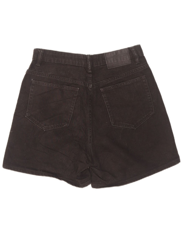 Damskie spodenki jeansowe z wysokim stanem Zara EU 38 Small W28, czarna bawełna