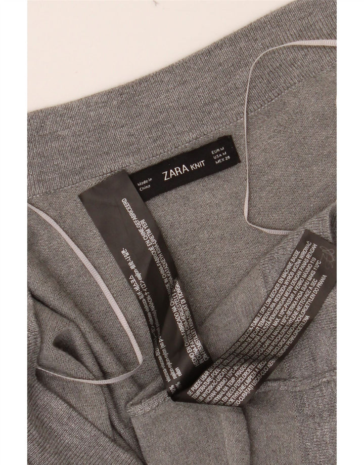 ZARA Womens Oversized Open Cardigan Sweater UK 14 Medium Grey Viscose Vintage Zara and Second-Hand Zara from Messina Hembry 