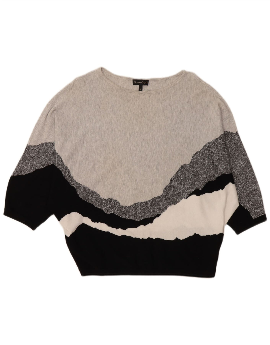 Damski sweter oversize PHASE EIGHT z dekoltem w łódkę, UK 14, średni szary