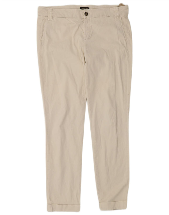 Damskie spodnie Chino Massimo Dutti EU 40 Medium W30 L29 Off White
