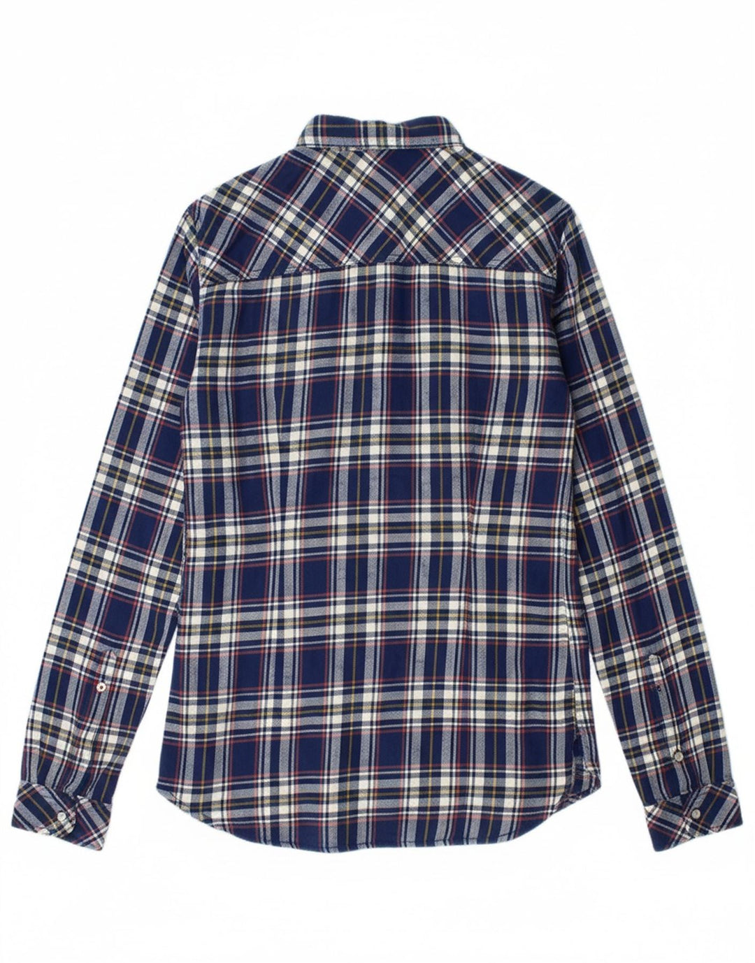 ROXY Womens Flannel Shirt UK 12 Medium Blue Check Cotton