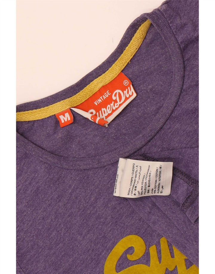 Damska koszulka z grafiką Superdry Top UK 12, średni fiolet, poliester