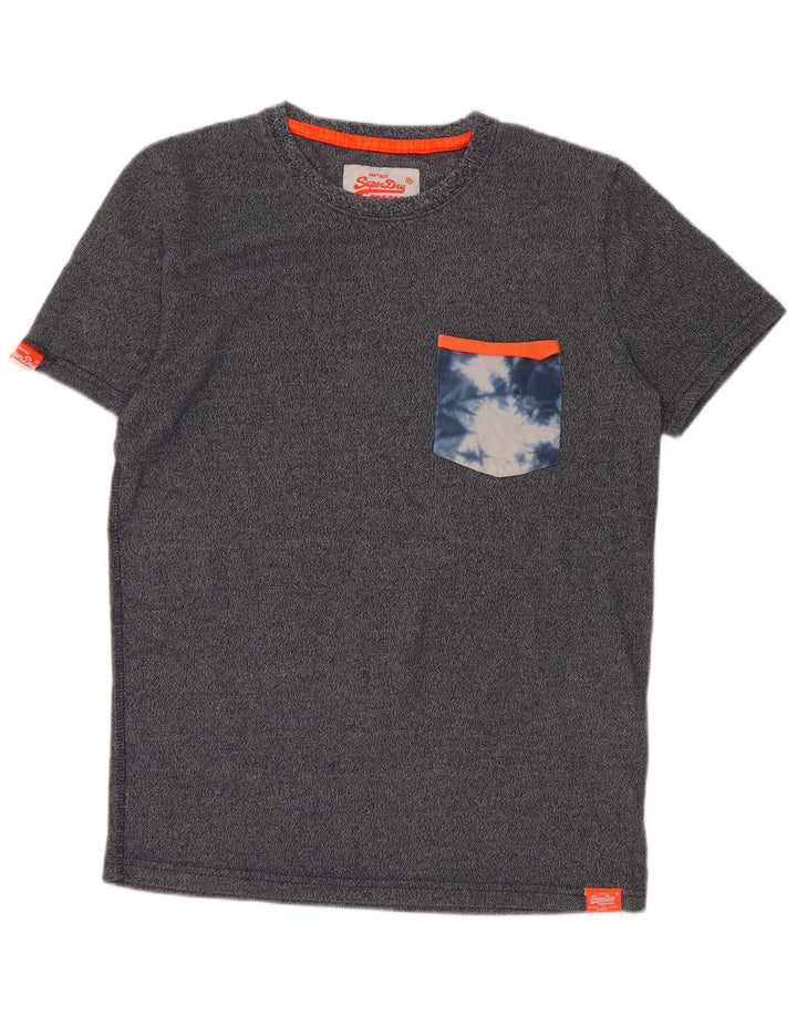 T-shirt męski Superdry, mały, szary, bawełniany Tie Dye